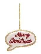 Anna + Nina Merry Christmas Ornament Röd
