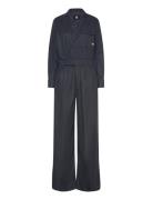 G-Star Tailored Wrap Jumpsuit L\S Wmn Marinblå