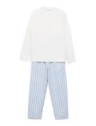 Mango Striped Long Pyjamas Blå