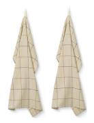 STUDIO FEDER Penny Tea Towel 2- Pack - Cot/Lin Beige