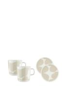 Marimekko Home Iso Unikko Mug 4Dl+Plate 4 Pcs Beige