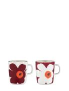 Marimekko Home Juhla Unikko Mug 2,5 Dl 2 Pcs Burgundy