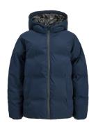 Jack & J S Jjkaito Puffer Jacket Ln Jnr Marinblå