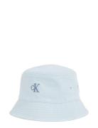 Calvin Klein Monogram Embroidery Denim Bucket Blå
