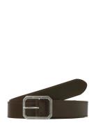 Jack & J S Jacsquare Leather Belt Styd Aw 25 Brun