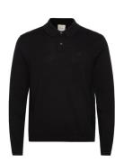 Calvin Klein Ls 100% Merino Polo 14Gg Svart