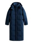 Tommy Jeans Tjw Alaska Grid Dwn Mxi Coat Ext Marinblå