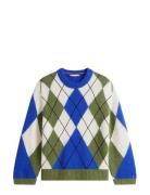 Tommy Hilfiger Alpaca Blend Argyle C-Nk Ls Swt Blå