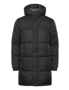 Jack & J S Jcounion Long Puffer Jacket Sn Svart