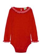 FUB Baby Ruffle Body Röd