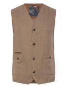 Mos Mosh Gallery Mmgconor Pin Waistcoat Beige