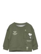 Mango Embroidered Snoopy Sweatshirt Grön