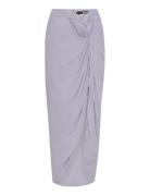 ROTATE Birger Christensen Crepe Knot Skirt Lila