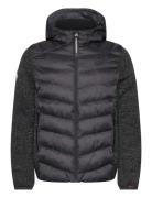 Superdry Hooded Knit Storm Hybrid Jkt Grå