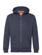 Superdry Essential Logo Zip Hoodie Hb Marinblå