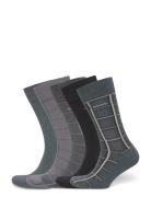 BOSS 5Prsgiftset Check Cc Grå