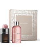 Molton Brown Gift Set Delicious Rhubarb & Rose Fragrance Set Edp + Bat...
