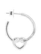 Jane Koenig Tied Heart Hoop Silver