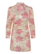 By Ti Mo Sequins Rouching Dress Rosa