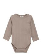 En Fant Body Ls Rib Beige
