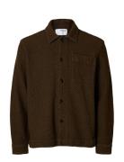 Selected Slhregfred Structured Overshirt Brun