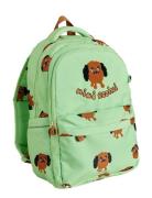 Mini Rodini Doggies Aop School Aop Backpack Grön