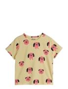 Mini Rodini Doggies Aop Ss Tee Rosa