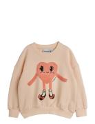 Mini Rodini Heart In Skor Badskor Chenille Sweatshirt Rosa