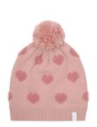 Minymo Soft Teddy Pile Knit W. Hearts Rosa