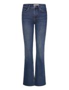 Mango Fiona Flared Mid-Rise Jeans Blå
