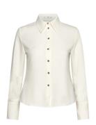 Mango Shirt With Jewel Buttons Vit