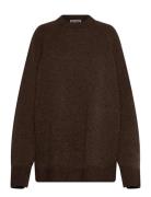 Weekday Relaxed Knitted Wool Sweater Brun
