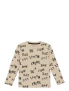 Minymo T-Shirt Ls Aop Beige