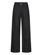 Mango Straight Low-Waist Jeans Svart