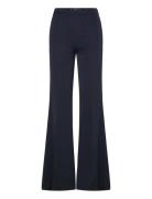 Mango Long Flared Trousers Marinblå