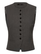 Mango Suit Waistcoat With Buttons Grå