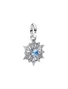 Pandora Disney Frozen Snowflake Sterling Silver Dangle With Water Blue...