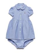 Ralph Lauren Baby Knit Mesh Oxford Dress & Bloomer