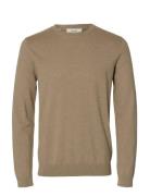 Selected Slhberg Crew Neck Noos Beige
