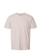 Selected Slhaspen Slub Ss O-Neck Tee Noos Kräm