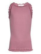 Rosemunde Kids Rkbalta Sl Tank Top W/Lace Rosa