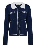 Pieszak Pd-Vigga Ls Contrast Polo Knit Marinblå