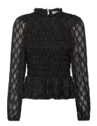 Vero Moda Awnolita Ls High Neck Smock Top Svart