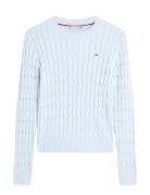 Tommy Hilfiger Co Cable Mid Gg C-Nk Ls Swt Blå