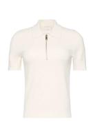 Calvin Klein Aop Textured Ss Top Kräm