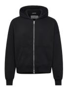 Abercrombie & Fitch Cropped Full Zip Svart