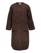 Object Objallie Ls Lo Long Quilt Jacket Aw Fa25 Brun