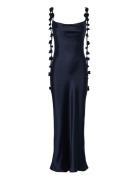 Gina Tricot Cowl Neck Dress Marinblå