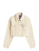 Tommy Jeans Tjw Flag Trucker Jacket Ext Beige