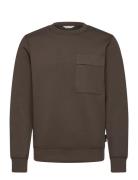 Casual Friday Cfvidar Viscose Sweat W.contrast Po Brun